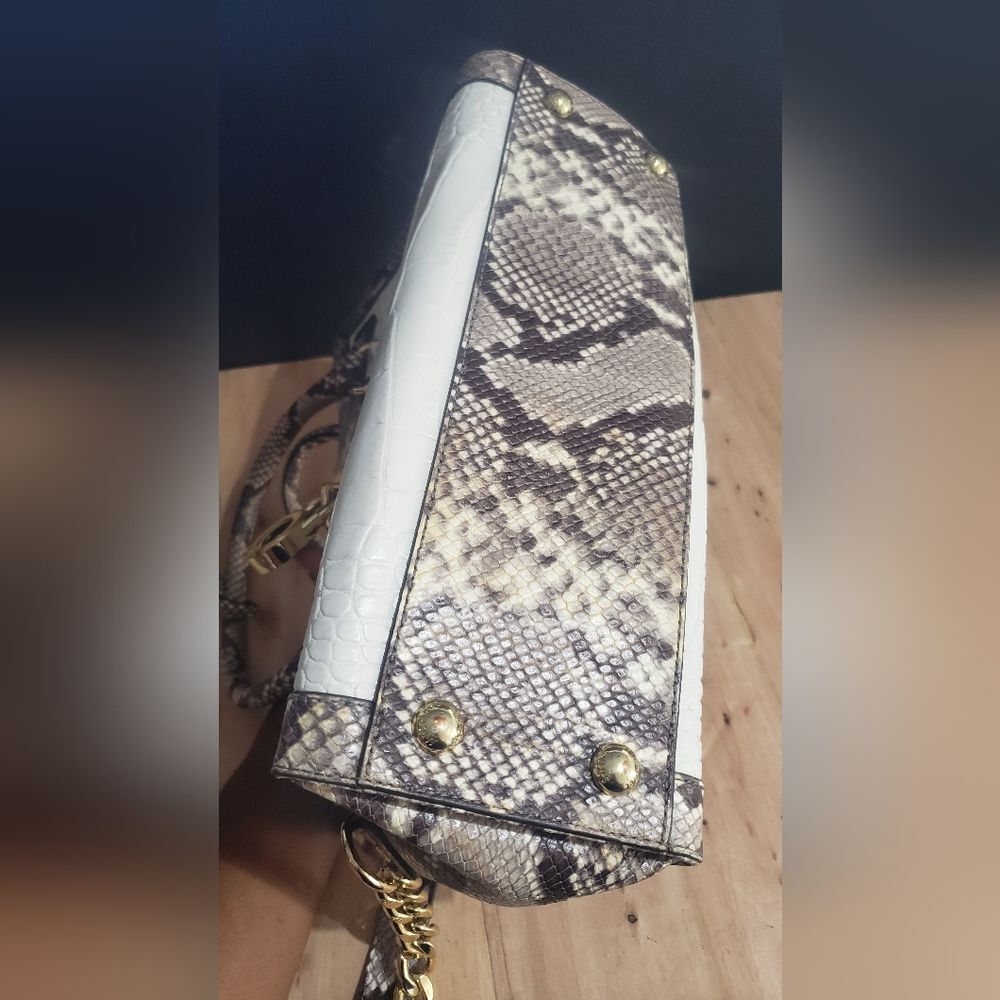 Michael Kors Hamilton Crocco Embossed Python Leather Bag - Picture 13 of 15